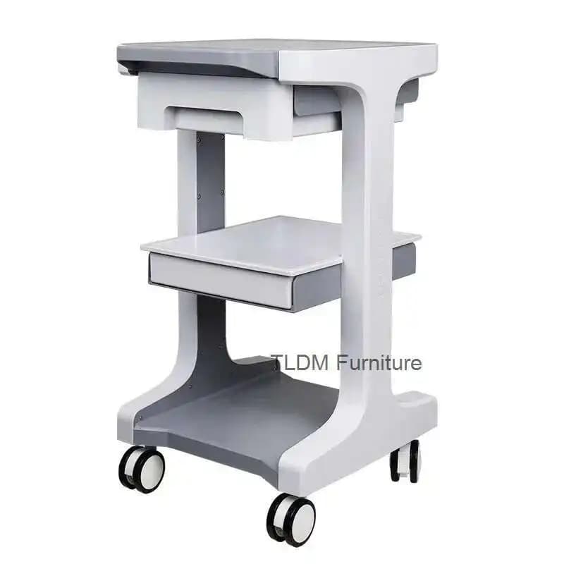 Foldable Salon Cart Drawers Beauty Salons Space-saving Anti-bumping Design Load-bearing Universal Wheels Beauty Salon Trolley