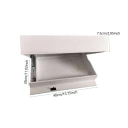 Floating Shelf Wall Mounted Drawer with Compartment Easy Installation Home Decor Storage Rack for Dorm Room Apartment Office
