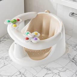 Bath Seat For Baby Sit Up Toddler Bathing Chair Non-Slip Baby Bath Seat For 1-3 Years Old With Spin Toys For Play And Relaxation
