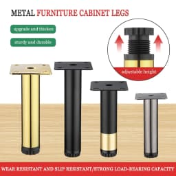 4 PCS 10cm Furniture Sofa Table Leg Round Tube Cabinet Leg Metal Feet Leg Accessories for Furniture Hardware Accessories