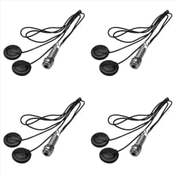 BAAU 4pcs 21-INCHES Wire Length 1/4 Inch Output Jack 2 in 1 Piezo Pickup Disc Transducer for Guitar Violin (with Cover)