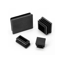 Square Pipe Plug 10-60 15-100 Black Blanking End Caps Rectangular Pipe Tube Cap Insert PlugsTable Chair Furniture Foot Cover