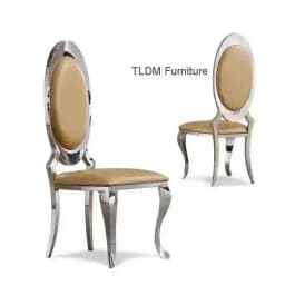 Stainless Modern Dining American Room Furniture Steel Dining Chairs Simple Living Room Home Back Chair European Restaurant Chair