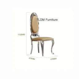 Stainless Modern Dining American Room Furniture Steel Dining Chairs Simple Living Room Home Back Chair European Restaurant Chair