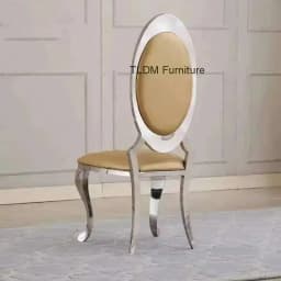 Stainless Modern Dining American Room Furniture Steel Dining Chairs Simple Living Room Home Back Chair European Restaurant Chair