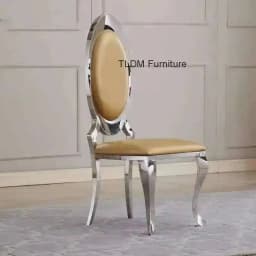 Stainless Modern Dining American Room Furniture Steel Dining Chairs Simple Living Room Home Back Chair European Restaurant Chair