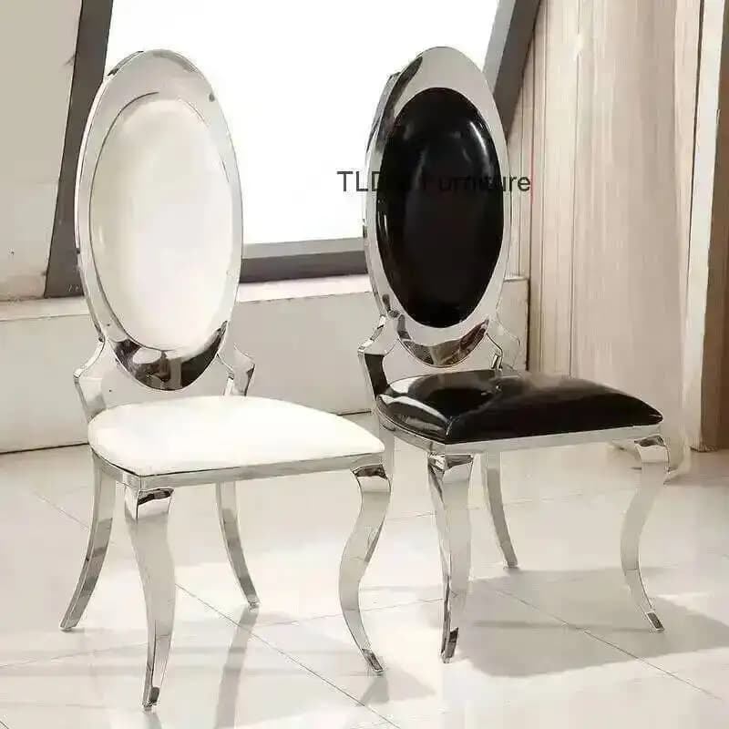 Stainless Modern Dining American Room Furniture Steel Dining Chairs Simple Living Room Home Back Chair European Restaurant Chair