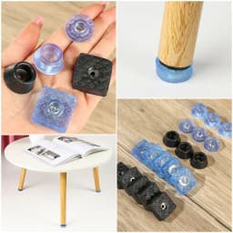 10pcs Clear Soft Furniture Chair Table Feet Leg Non-noise Screw on Pad Bottom Non-slip Anti-skid Glides Wooden Floor Protector