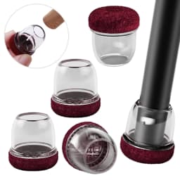 8PCS Round Chair Leg Protectors Silicone Dust and Hair Proof Chair Leg Caps for Rug Glides Easily for Hardwood Floors Prevents
