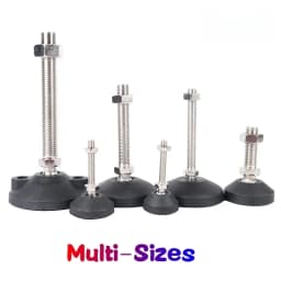 4pc M10 M12 Threaded Swivel Base Adjustable Table Leg Leveling Foot Articulated Furniture Leg Fixed Shock-proof Steel Foot Cup