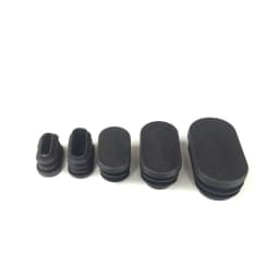 80PCS Black Oval Plastic Blanking End Cap Tube Plug Inserts Pipe Box Table Chair Furniture Noise Proctor Mat Covers Accessorie