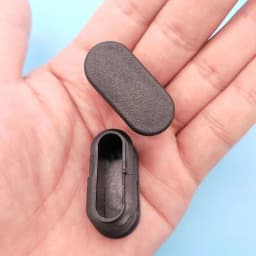 80PCS Black Oval Plastic Blanking End Cap Tube Plug Inserts Pipe Box Table Chair Furniture Noise Proctor Mat Covers Accessorie