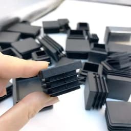 10 Pieces 20mm Square Plastic Table Feet Cap,inserts,black end caps for metal tubing,hadware plugs,Fences,Glide protection