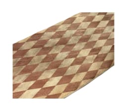 Red Walnut+olive Wood 3D Diamond Patterned Woven Wood Veneer Home Decorative Size:2.5x0.4meter Thick0.25mm