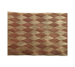 Red Walnut+olive Wood 3D Diamond Patterned Woven Wood Veneer Home Decorative Size:2.5x0.4meter Thick0.25mm