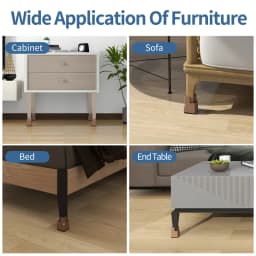 4PCS Adjustable Furniture Leg Risers Bed Foot Pads with Screw Clamp Heavy Duty Square Round 52 102mm Sofa Table Chair Leg Risers