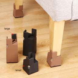 4PCS Adjustable Furniture Leg Risers Bed Foot Pads with Screw Clamp Heavy Duty Square Round 52 102mm Sofa Table Chair Leg Risers