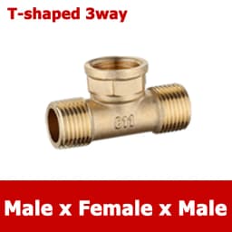 Brass Connector BSP 1/8"1/4"3/8"1/2"3/4"1"1-1/4"1-1/2"2" Female Male Thread Equals 2/3/4 Way Tee Type Straight Elbow Adapter