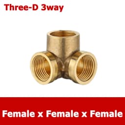 Brass Connector BSP 1/8"1/4"3/8"1/2"3/4"1"1-1/4"1-1/2"2" Female Male Thread Equals 2/3/4 Way Tee Type Straight Elbow Adapter