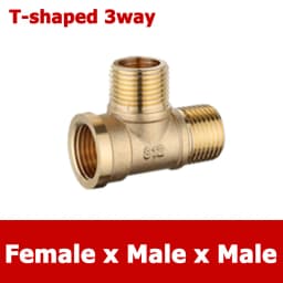 Brass Connector BSP 1/8"1/4"3/8"1/2"3/4"1"1-1/4"1-1/2"2" Female Male Thread Equals 2/3/4 Way Tee Type Straight Elbow Adapter
