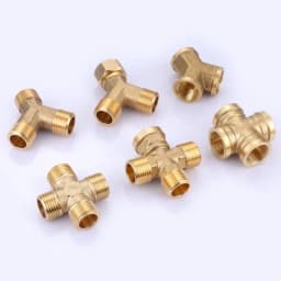 Brass Connector BSP 1/8"1/4"3/8"1/2"3/4"1"1-1/4"1-1/2"2" Female Male Thread Equals 2/3/4 Way Tee Type Straight Elbow Adapter