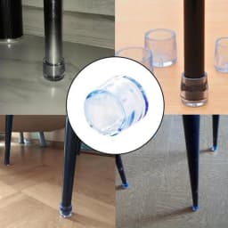 16pcs Furniture Leg Foot Protector Transparent White PVC 16mm/19mm/25mm Wear-resistant Cap Noise Reduction Protect Floor