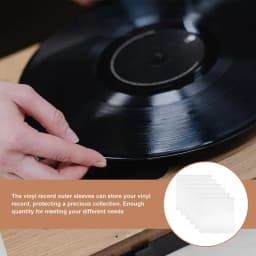 20pcs Vinyl Record Outer Sleeves Protective Covers Clear Bag Vinyl Record Supplies Album Covers Outer Sleeve Home Furniture