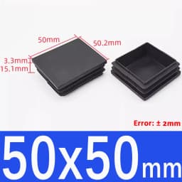 15x15mm-50x100mm Black Blanking End Caps Furniture Leg Tube Pipe Insert Plugs Rectangle/Square Dust Stopper