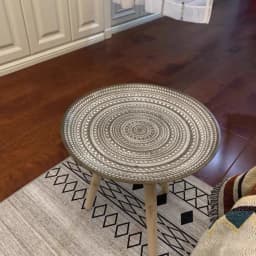 Round Nordic Wood Coffee Table Storage Tea Fruit Service Plate Tray Bed Sofa Side Table Home Table Living Room Minimalist