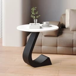 Light Luxury Modern Simple Home Living Room Sofa Small Side Table Rock Slab High-end Sense Bedside Round Table Creative