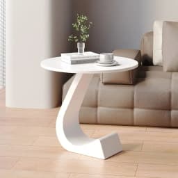 Light Luxury Modern Simple Home Living Room Sofa Small Side Table Rock Slab High-end Sense Bedside Round Table Creative