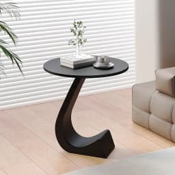 Light Luxury Modern Simple Home Living Room Sofa Small Side Table Rock Slab High-end Sense Bedside Round Table Creative