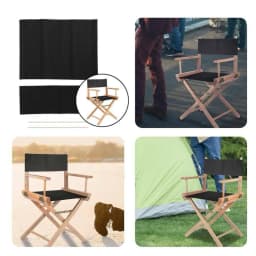 1set Seat Cover Polyester Cloth Washable Chair Seat Covers Kit Director Chair Seat Replacement Seat Cover With StickAccessories