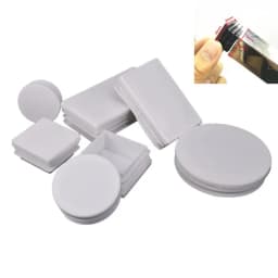 10pcs White square plastic pipe plug round cap tube end inner plug Furniture Leg Blanking hole dust cover Feet Protector 