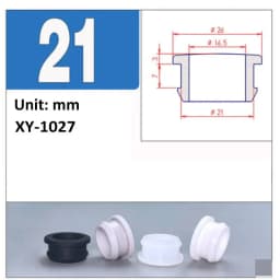 Black Silicone Rubber Snap-on Grommet Hollow Hole Plug Coil Ring Cable Wiring Protect Bushings