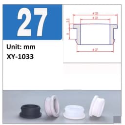 Black Silicone Rubber Snap-on Grommet Hollow Hole Plug Coil Ring Cable Wiring Protect Bushings