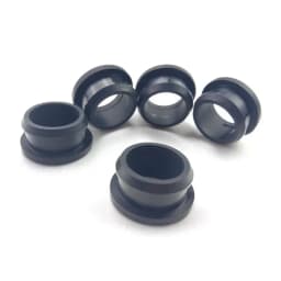 Black Silicone Rubber Snap-on Grommet Hollow Hole Plug Coil Ring Cable Wiring Protect Bushings