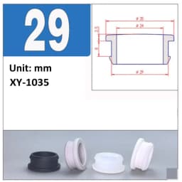 Black Silicone Rubber Snap-on Grommet Hollow Hole Plug Coil Ring Cable Wiring Protect Bushings