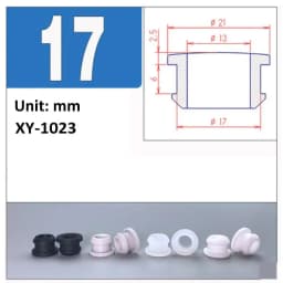 Black Silicone Rubber Snap-on Grommet Hollow Hole Plug Coil Ring Cable Wiring Protect Bushings