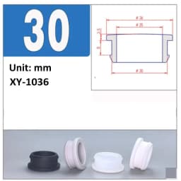 Black Silicone Rubber Snap-on Grommet Hollow Hole Plug Coil Ring Cable Wiring Protect Bushings