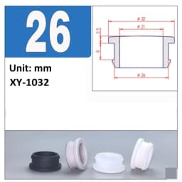 Black Silicone Rubber Snap-on Grommet Hollow Hole Plug Coil Ring Cable Wiring Protect Bushings