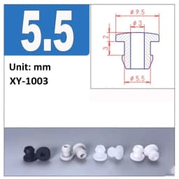 Black Silicone Rubber Snap-on Grommet Hollow Hole Plug Coil Ring Cable Wiring Protect Bushings