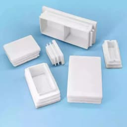 White Plastic Rectangle/Square Blanking End Cap Pipe Inserts Plug Bung Steel Leg Stopfen 15x15 20x30 25x40 40x40 50x50 40x100mm