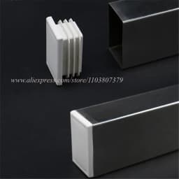 White Plastic Rectangle/Square Blanking End Cap Pipe Inserts Plug Bung Steel Leg Stopfen 15x15 20x30 25x40 40x40 50x50 40x100mm