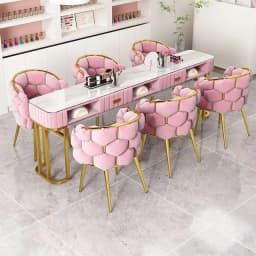 European Luxury Manicure Table With Drawers Nordic Vintage Aesthetic Nail Table Trendy Elegant Mesa Manicura Saloon Furniture
