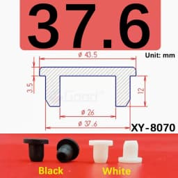 Black Silicone Rubber Hollow Stopper Plug Sealing Hole Caps Dust Plugs Pipe Tube Inserts Bungs Blanking End Cap