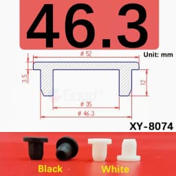 Black Silicone Rubber Hollow Stopper Plug Sealing Hole Caps Dust Plugs Pipe Tube Inserts Bungs Blanking End Cap