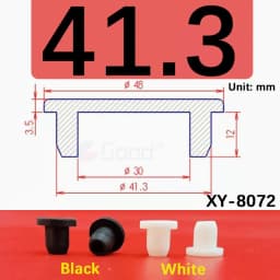 Black Silicone Rubber Hollow Stopper Plug Sealing Hole Caps Dust Plugs Pipe Tube Inserts Bungs Blanking End Cap