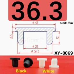 Black Silicone Rubber Hollow Stopper Plug Sealing Hole Caps Dust Plugs Pipe Tube Inserts Bungs Blanking End Cap