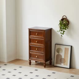 American Vintage Wooden 5-Drawer Dresser 45CM Side Storage Cabinet for Bedroom Multi-Functional Thickened Plywood Organizer